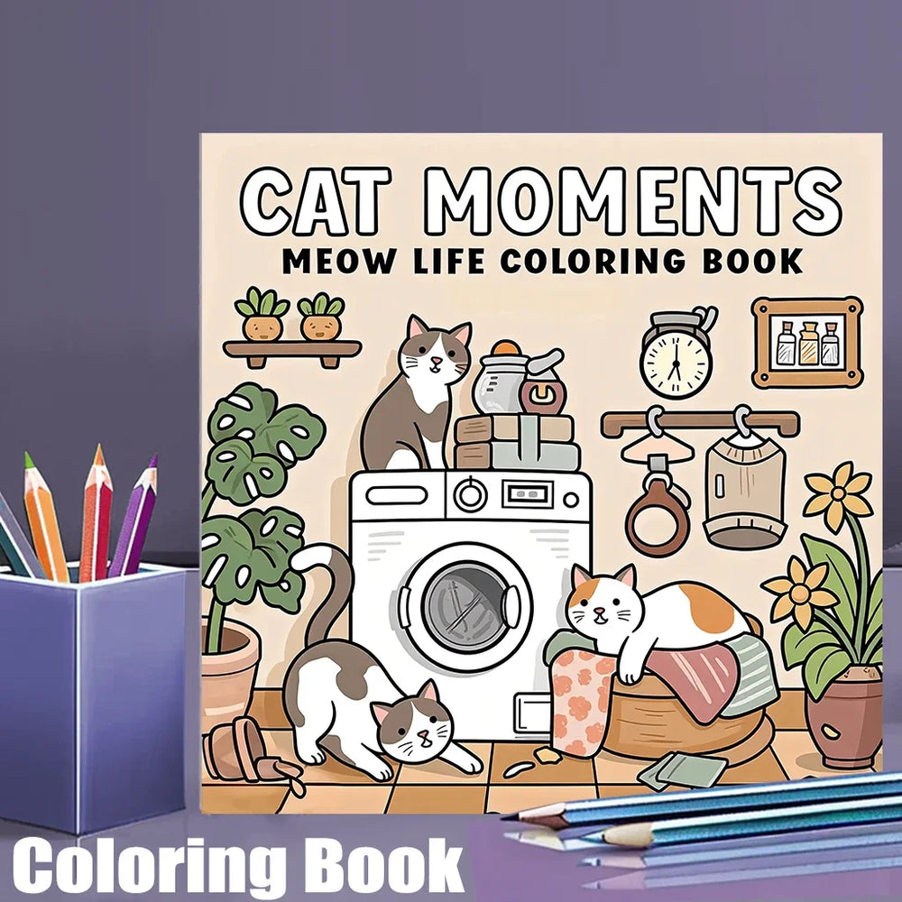 Kolorowanka Antystresowa Przytulne Koty | 24 Strony | Cozy Cat